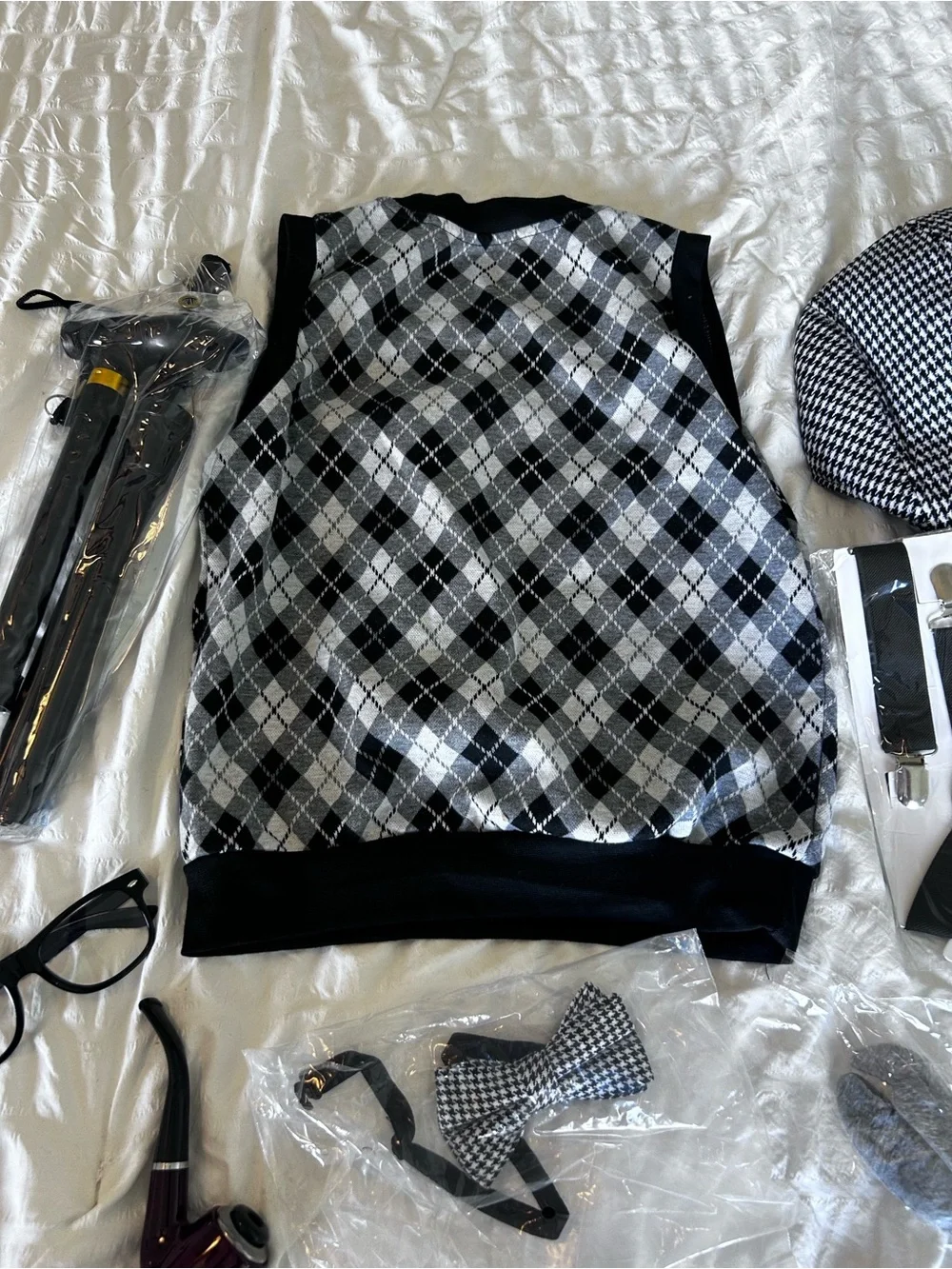 Children’s Old Man Dress Up Halloween Costume 100 Days of School Accessories 6